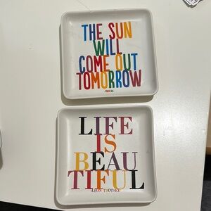Colorful Inspirational Quote Trays